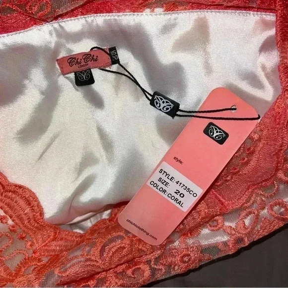 NWT Chi Chi London Coral Modcloth dress size 20 Midi Prom Celebration Wedding - Picture 5 of 7